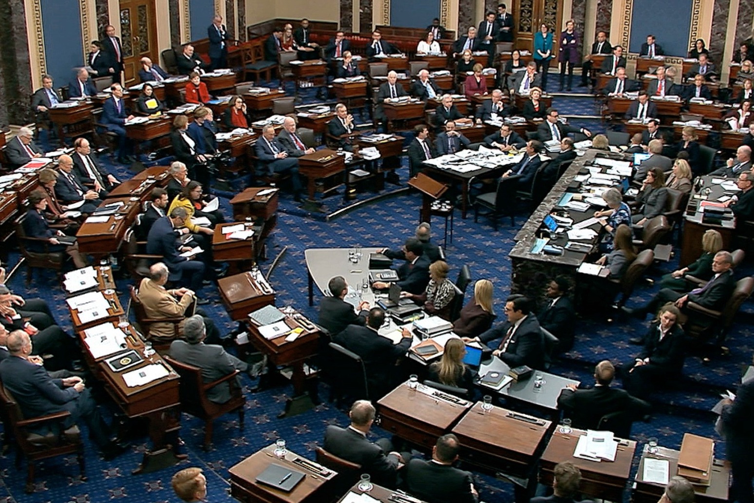 Arguments break out in the Senate as Trump impeachment trial begins 